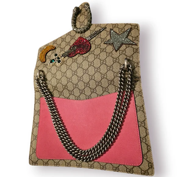 Gucci Beige and Pink Embellished Women's Bag - Picture 4 of 16